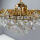 Hollywood Regency chandelier with crystal glass shades by Ernst Palme, Germany, 1960s