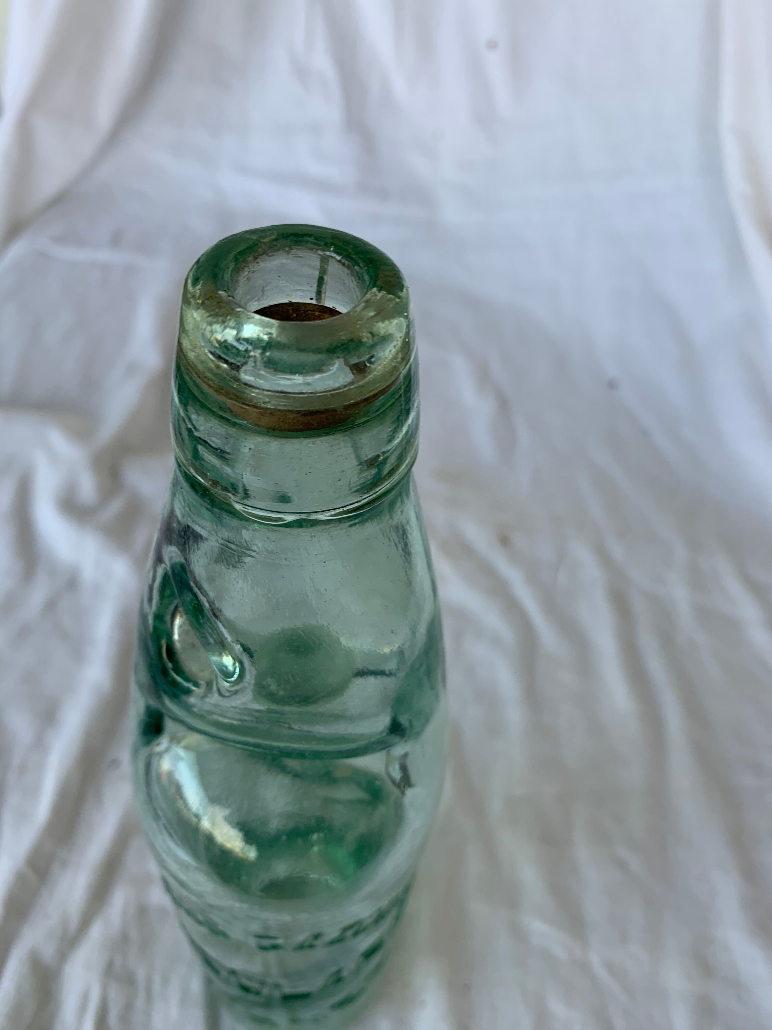 Old ball bottle for thick glass gaseous soda