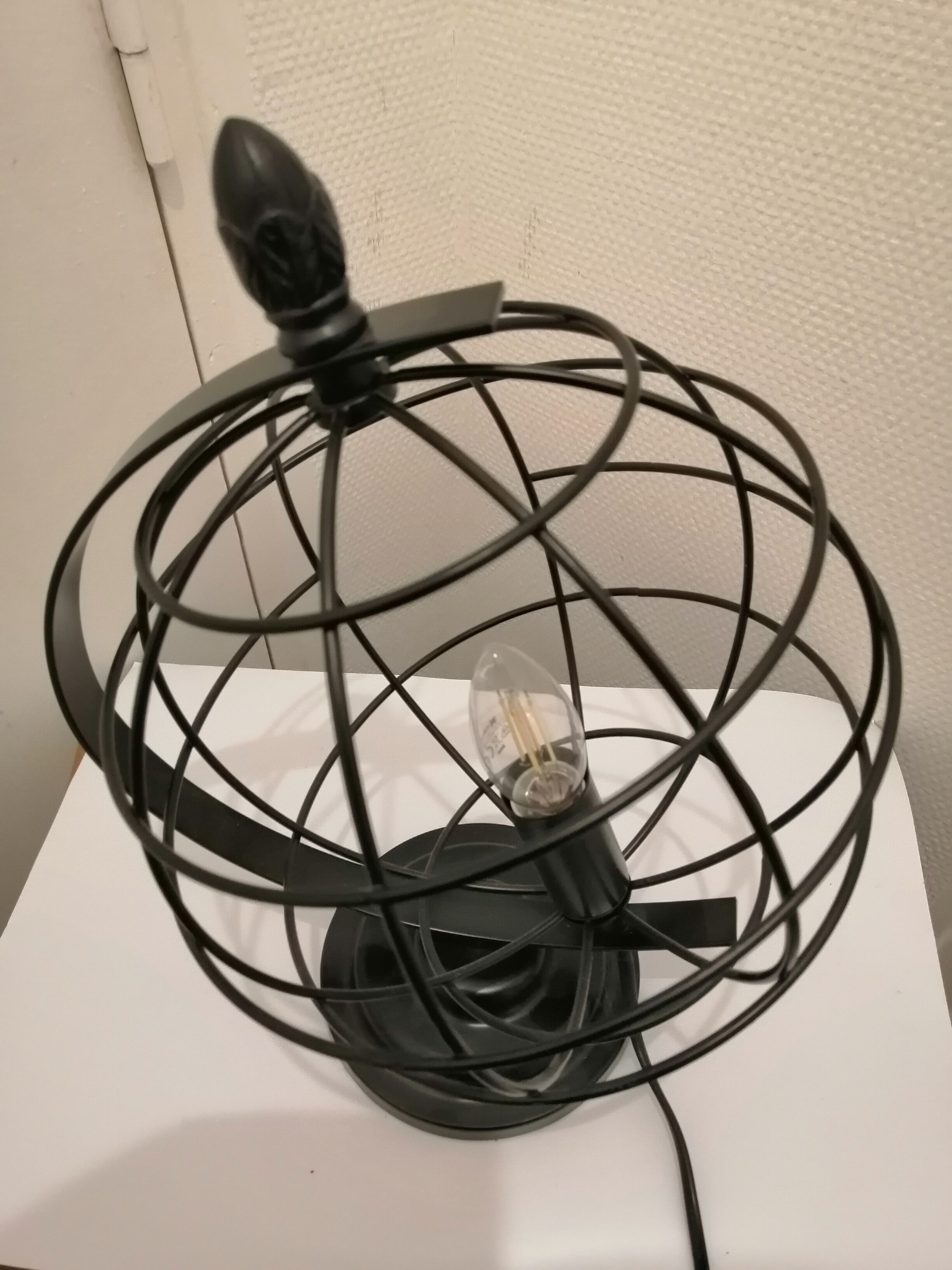 Cage globe lamp