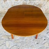 Extendable dining table in teak, butterfly extension by Van Pelt circa 1960.