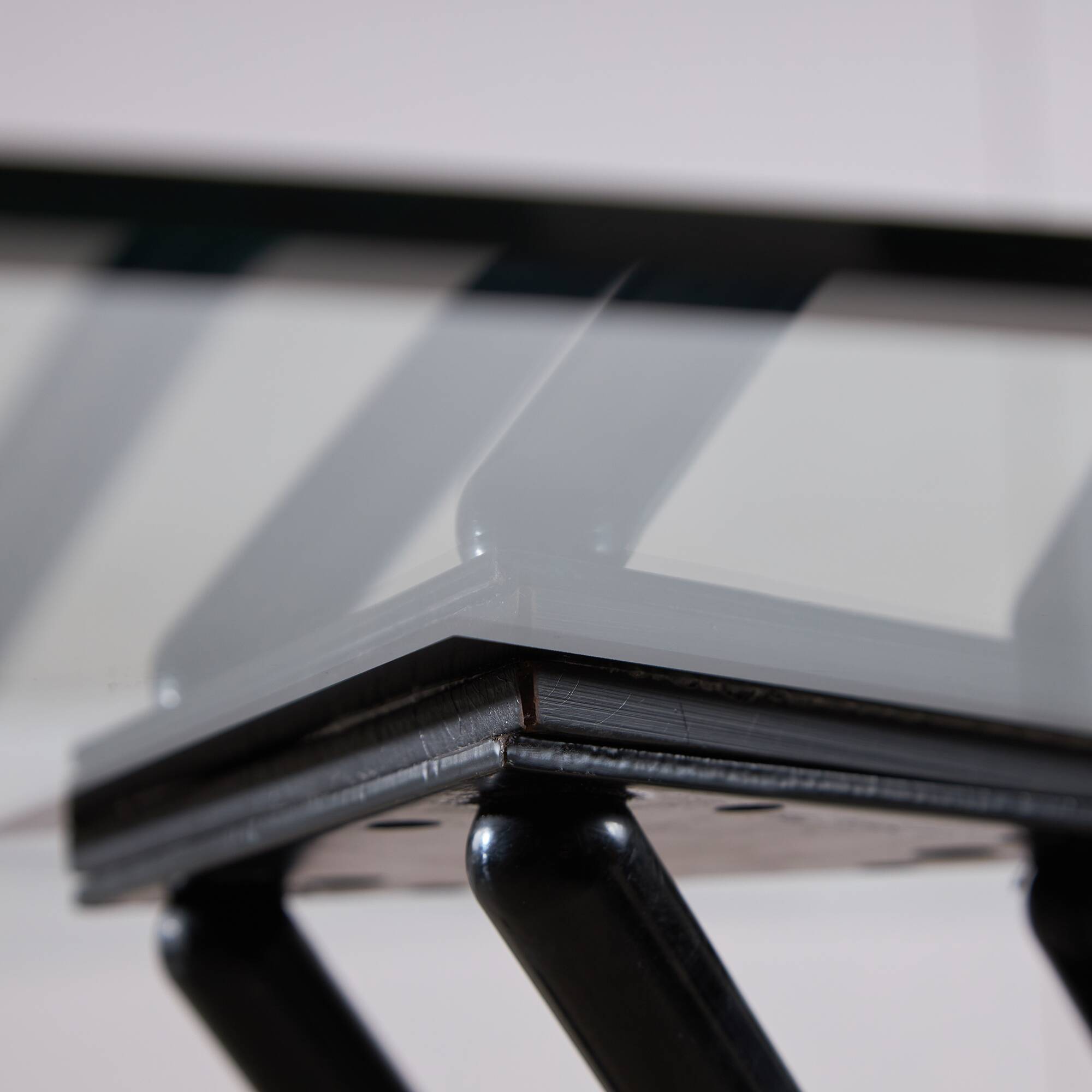 Italian Post-modern Glass Coffee Table for Bellato, 1980s