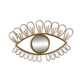 Rattan eye mirror