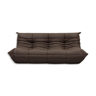 Sofa 3 places leather designed by Michel Ducaroy 1973