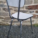 Set in white formica, table and 4 chairs, vintage, 70s