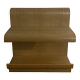 2 tables de chevet en bois massif courbé, 1970