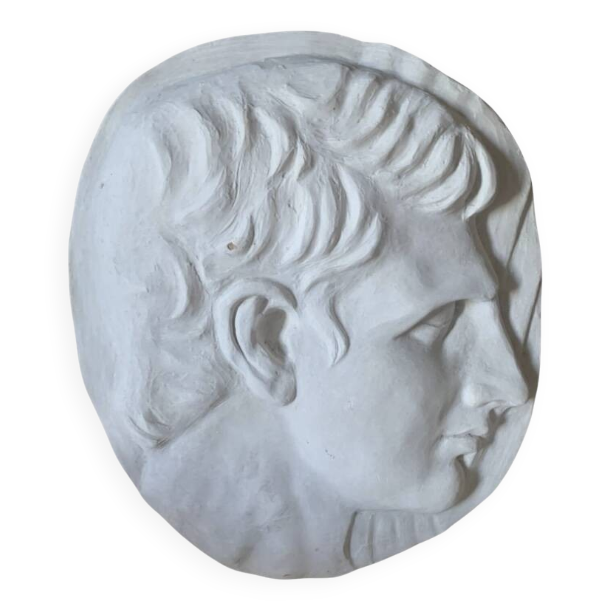 Bas relief plaster medallion