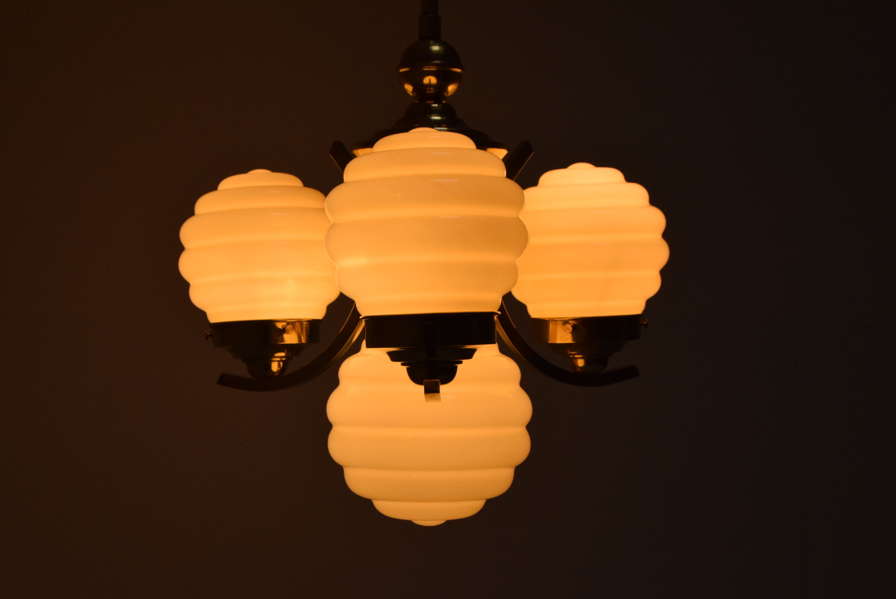 Art deco chandelier Czechoslovakia 1930's