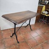 Old oak bistro table, 125cms L