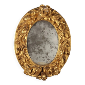 Baroque antique mirror carved in fir, Italy, 18th century.