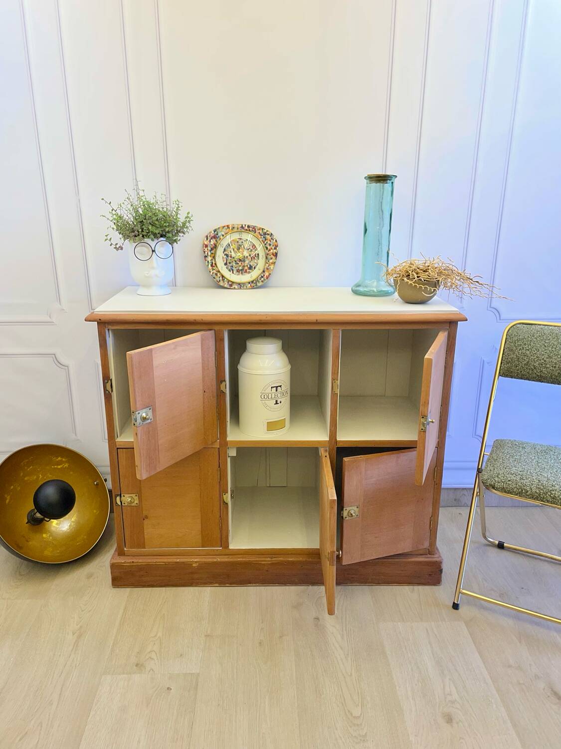 Buffet / vintage solid wood storage unit – 6 doors