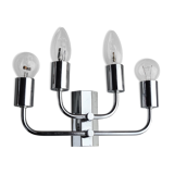Chrome metal torch lamp 1970