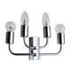 Chrome metal torch lamp 1970