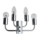 Chrome metal torch lamp 1970