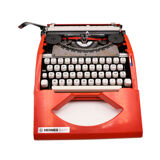 Machine à écrire hermes baby orange corail cursive révisée ruban neuf