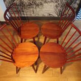 Set of 4 Scandinavian teak chairs.