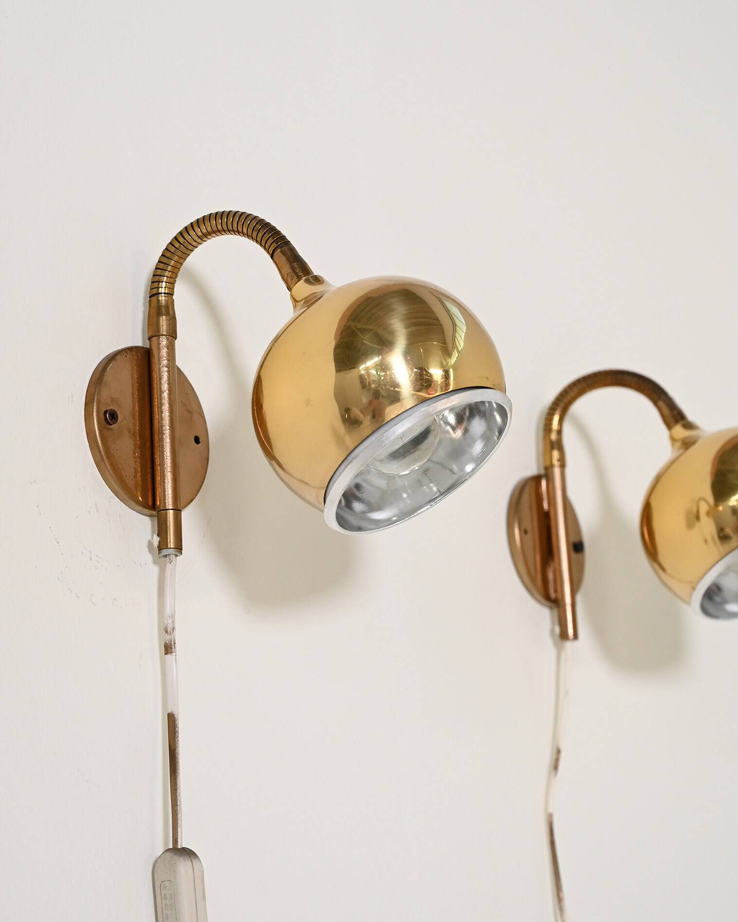 Pair of wall lamps by Möllers Armatur Eskilstuna, '50s