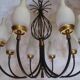 Set of 2 Italian design chandeliers in style of Stilnovo/ Arredoluce, 1950s
