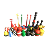 Lot 24 pieces of handmade wooden beacons