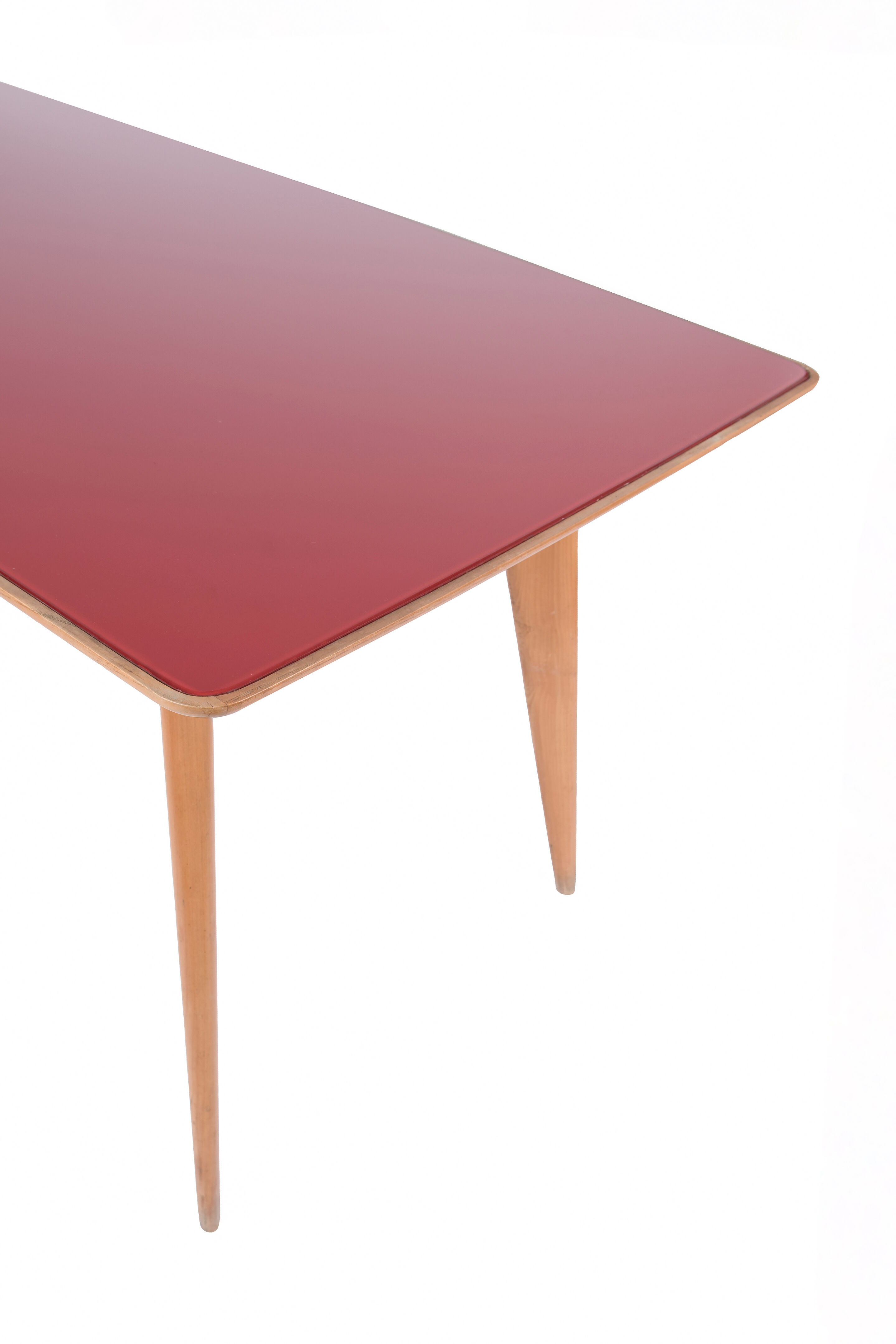 Dining table with glass top