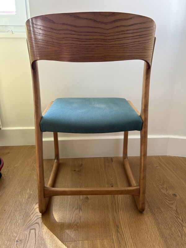 Lot 6 chaises Baumann traineau