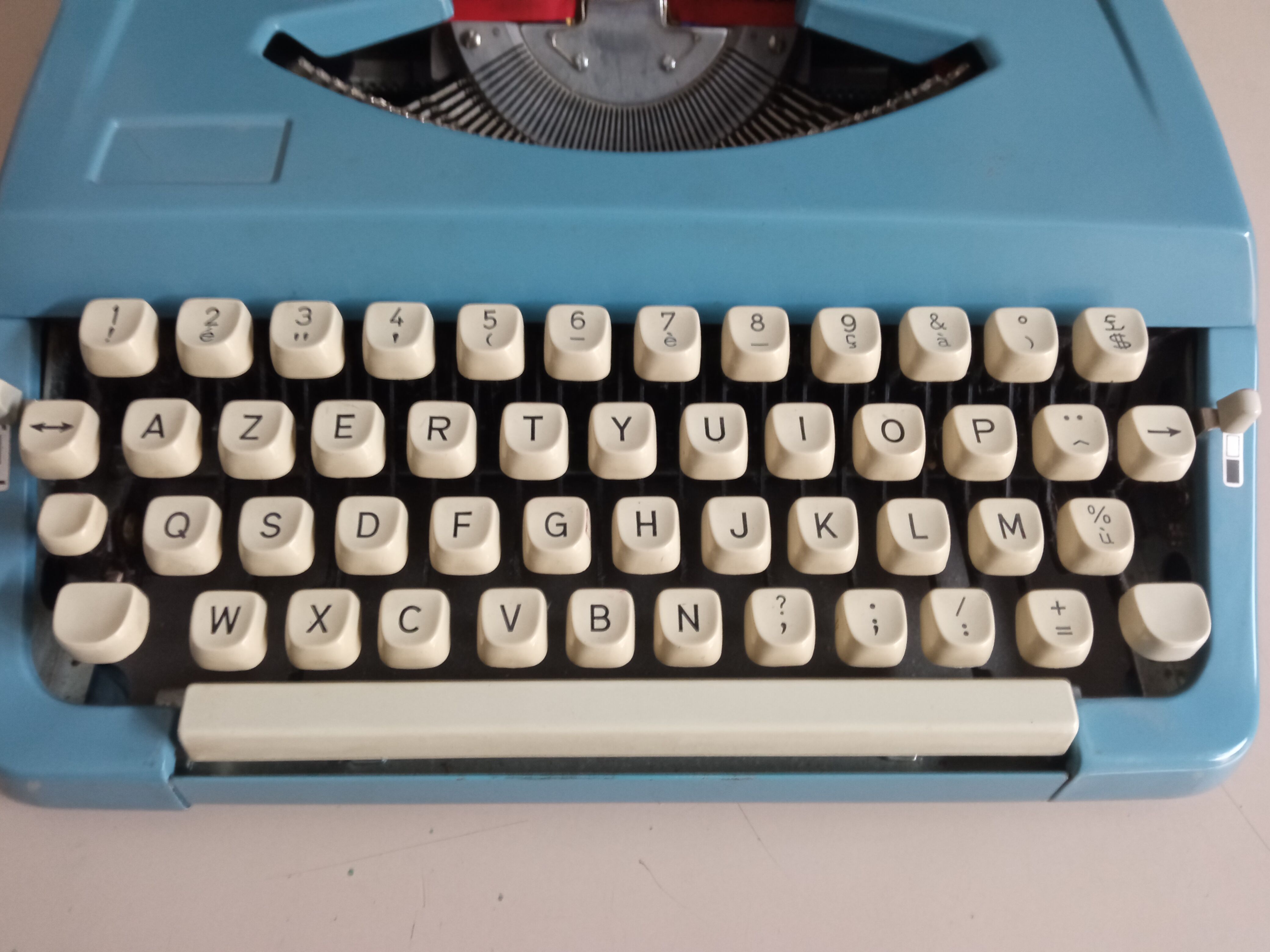 Machine à écrire brother nogamatic 200 bleue vintage