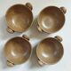 4 stoneware ear bowls