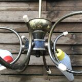Vintage 6-arm pendant light from the 1960s