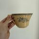 Iron earth tea cup St Amand - antique French earthenware with patina