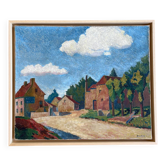 The Hamlet, oil on canvas signed Bodon