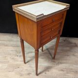 Pair of Louis XVI Style Bedside Tables in Cherry Wood