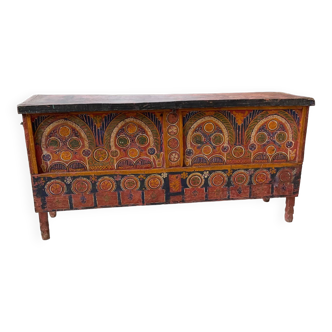 Moroccan wedding chest polychrome 50s