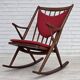 1960s Danish rocking chair by Frank Reenskaug, model 182, reupholstered.