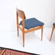 Set of 4 vintage chairs, 1960s–70s retro style, reupholstered.