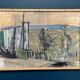 Original Swedish Oil on Canvas – “Abstract Landscape” by S. Hamlet – Dated 1960 – Vintage and Framed – 66 × 48 cm (26" × 18.9")