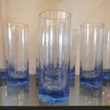 Service of 8 glasses at vintage orangeade