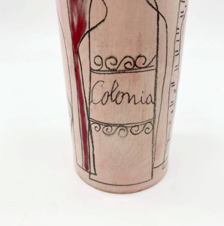 Ceramic "bottle" vase, Prato, Italy, 1960s