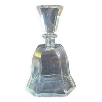 Carafe vintage avec bouchon rectangulaire, forme évasée