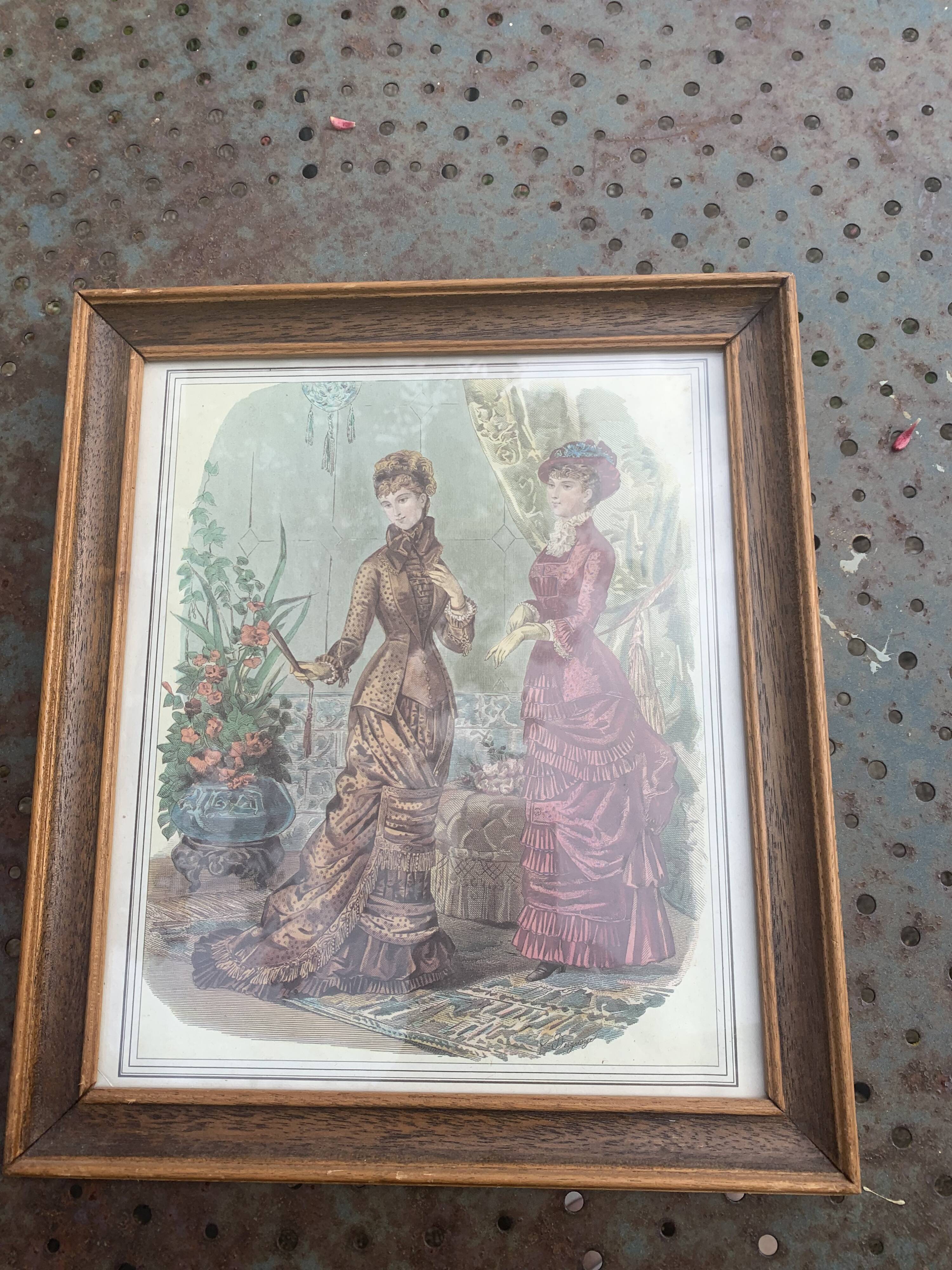 Framed fashion engraving