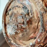 Sand, terracotta and brown soliflore vase in mixed earth