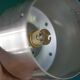Vintage pendant light, glass and metal pendant light, ceiling lamp, interior decoration