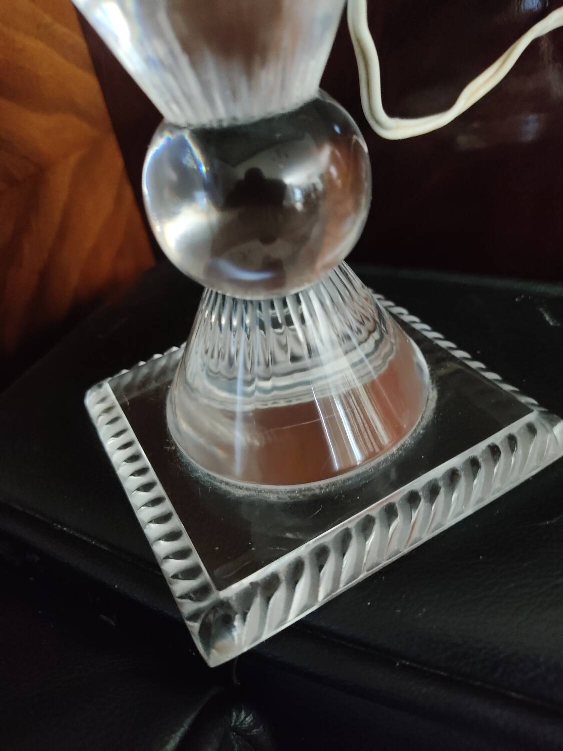 Vintage Lalique France lamp base