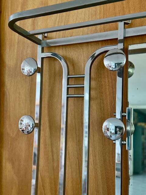Art deco wall-mounted coat rack