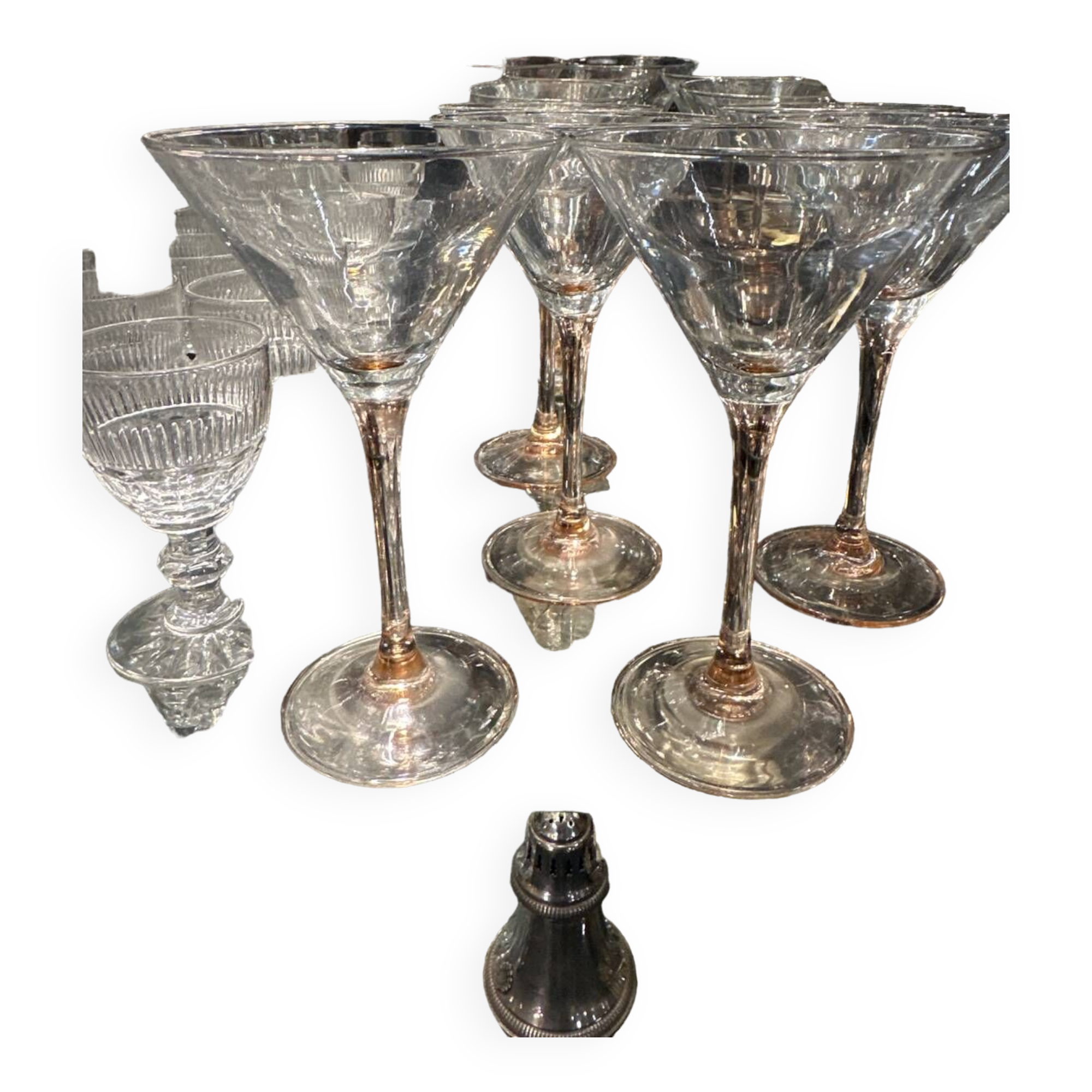 6 cocktail glasses