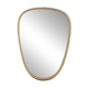 Vintage ovoid mirror with gold and black edges - 1960s