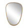 Vintage ovoid mirror with gold and black edges - 1960s