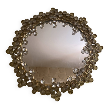 Hollywood Regency Crystal Mirror by Pawla