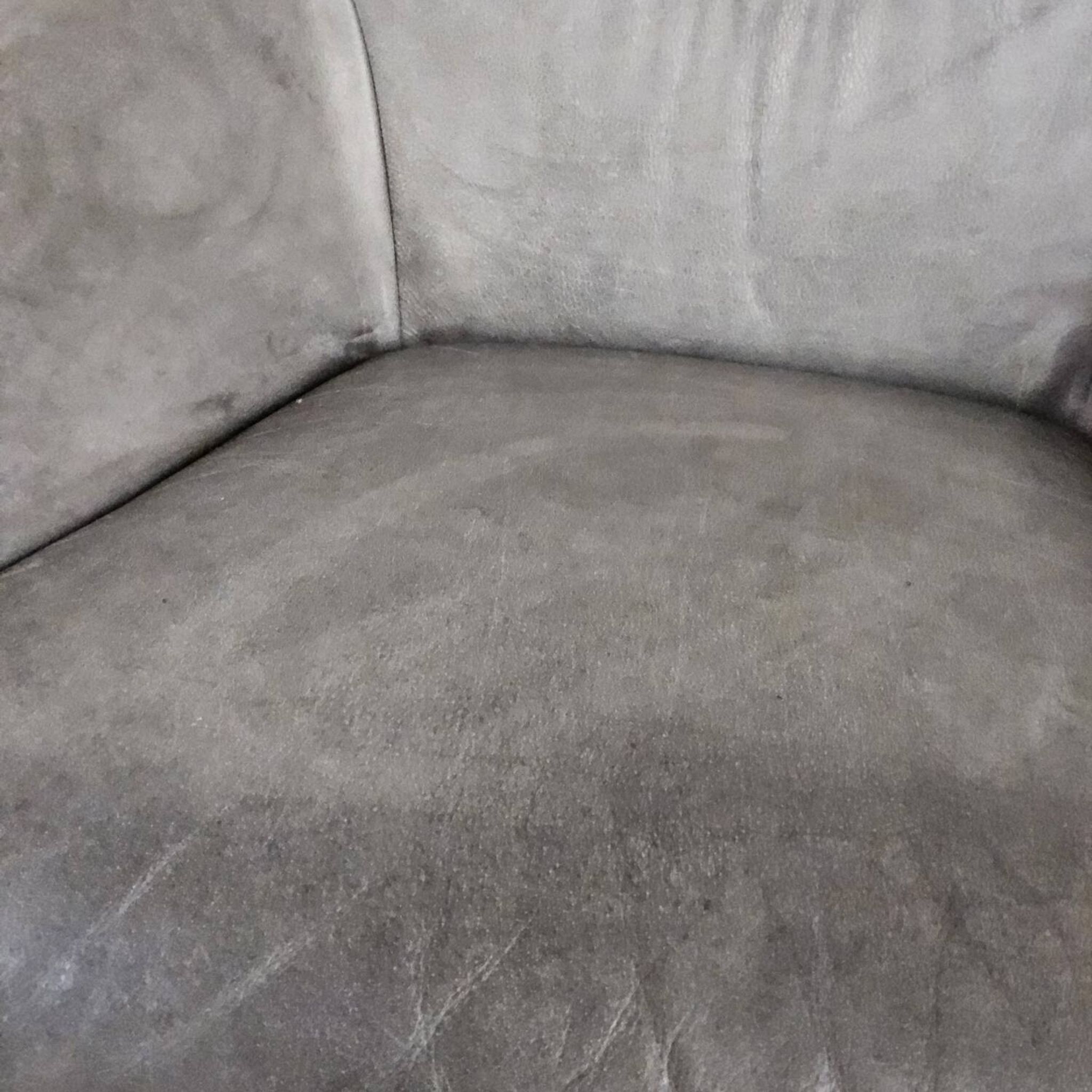 Grey leather swivel armchair Specter by DYYK (Almost new)