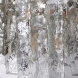 Crystal ice glass wall lamp design by J. T. Kalmar 1960