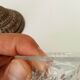 Vintage chiseled glass and tin candy box