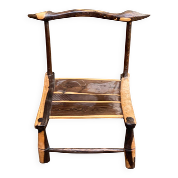 Hand-carved African chair from Ivory Coast